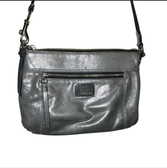 Metallic Gray Crossbody Bag - Picture 1 of 5